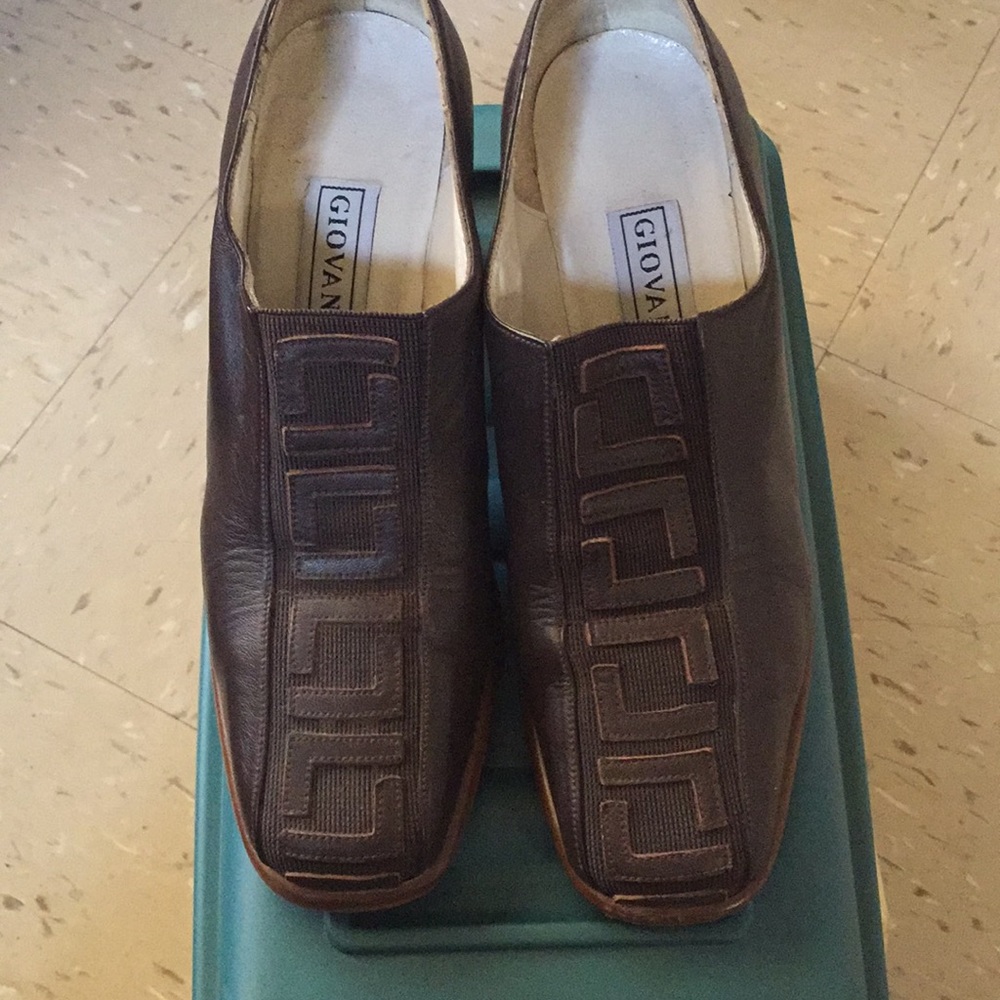 Brown leather shoes made in Italy